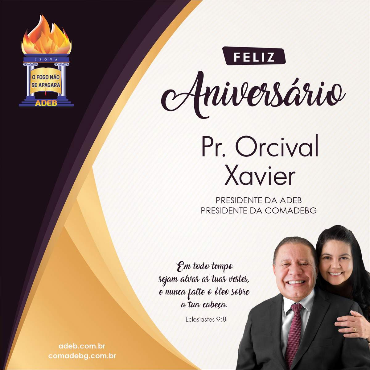 Feliz Aniversário, Pr. Orcival Xavier!